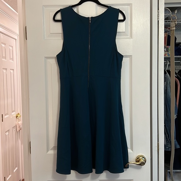 Torrid Teal Ponte A-Line Sleeveless Dress - Picture 3 of 7